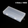 Plastic 8 x 18650 Battery Case