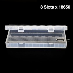 Plastic 8 x 18650 Battery Case