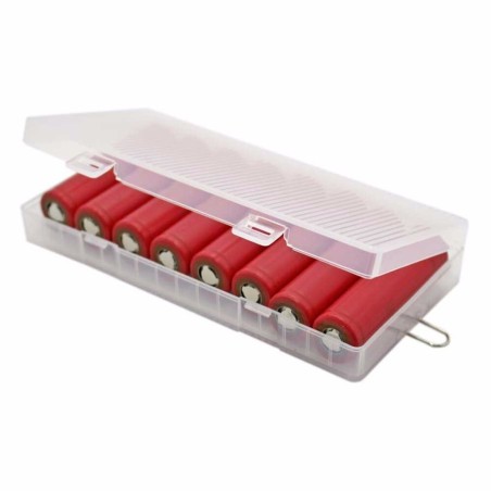 Plastic 8 x 18650 Battery Case