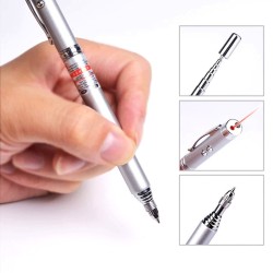 Quartet 4 Function Laser Pointer, Flashlight, Extendable Telescoping Metal Pointer Presentation Pen