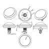 Big Dome Pushbutton - White Illuminated 100mm