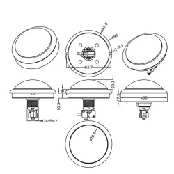 Big Dome Pushbutton - Yellow Illuminated 100mm