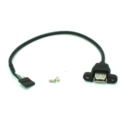 Panel Mount USB Breakout Cable (5 Pin Female Header)
