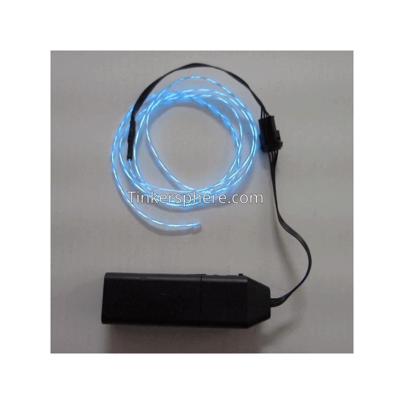 EL Flowing Effect Wire with Inverter - Transparent Blue