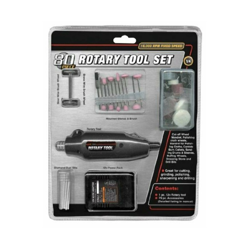 Precision Electric Drill & Grinder 80pc Set