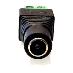 Female DC Jack Adapter with Screw Terminals: 5.5x2.1mm