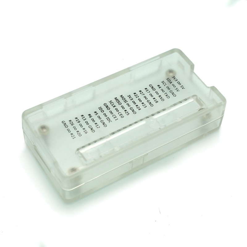 Frosted Raspberry Pi Zero Case with GPIO Labels