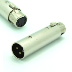 3 Pin XLR Male to 5 Pin XLR Female DMX Converter