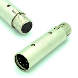 5 Pin XLR Male to 3 Pin XLR Female DMX Converter