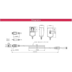 Raspberry Pi Official Black Multi Plugs In (AU EU UK US) Travel Adapter with MicroUSB Connector 5.1V 2.5A 13W