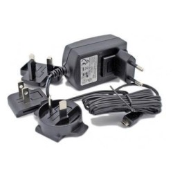 Raspberry Pi Official Black Multi Plugs In (AU EU UK US) Travel Adapter with MicroUSB Connector 5.1V 2.5A 13W