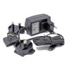 Raspberry Pi Official Black Multi Plugs In (AU EU UK US) Travel Adapter with MicroUSB Connector 5.1V 2.5A 13W