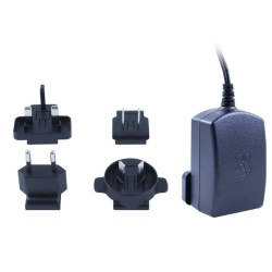 Raspberry Pi Official Black Multi Plugs In (AU EU UK US) Travel Adapter with MicroUSB Connector 5.1V 2.5A 13W