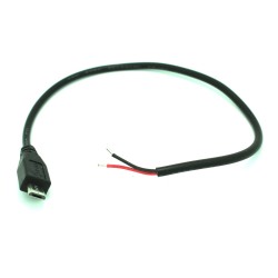 Male Micro USB Cable with Wire Leads